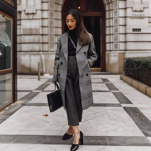 灰色单鞋搭配什么衣服,25种灰色单鞋点亮日常的优雅搭配公式