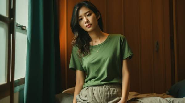 豆绿色上衣配什么颜色裤子，豆绿色上衣最搭这几种气质裤装配色指南