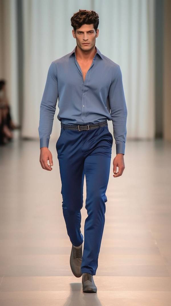 藏蓝色上衣配什么颜色裤子,藏蓝上衣配色指南:从经典到潮流的25种裤子搭配方案