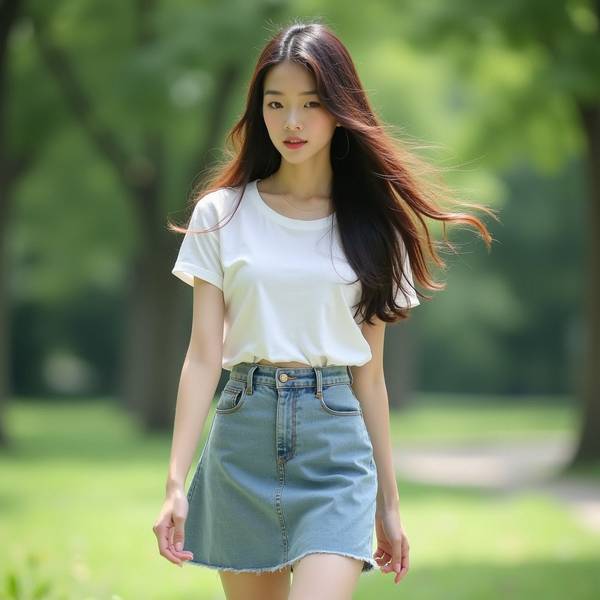 半身牛仔裙配什么上衣好看，半身牛仔裙穿搭指南最佳上衣搭配法则