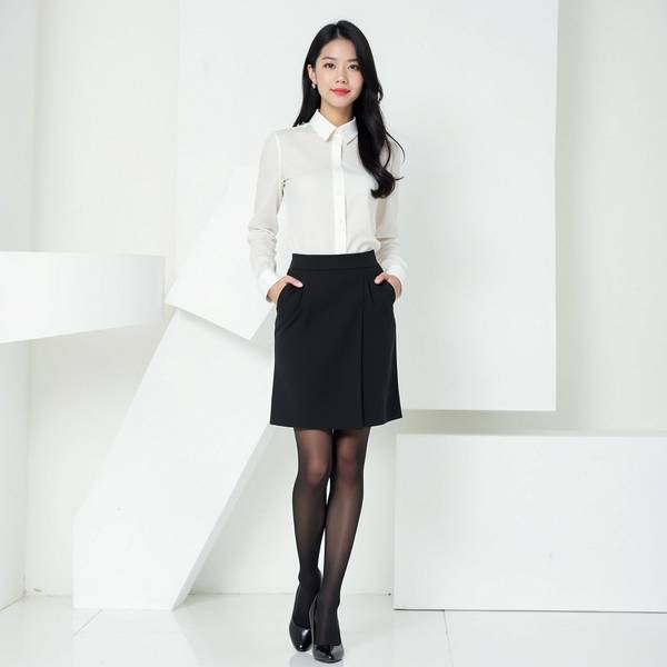 黑色短裙配什么上衣好看，10种黑色短裙搭配法则，时髦显瘦不重样