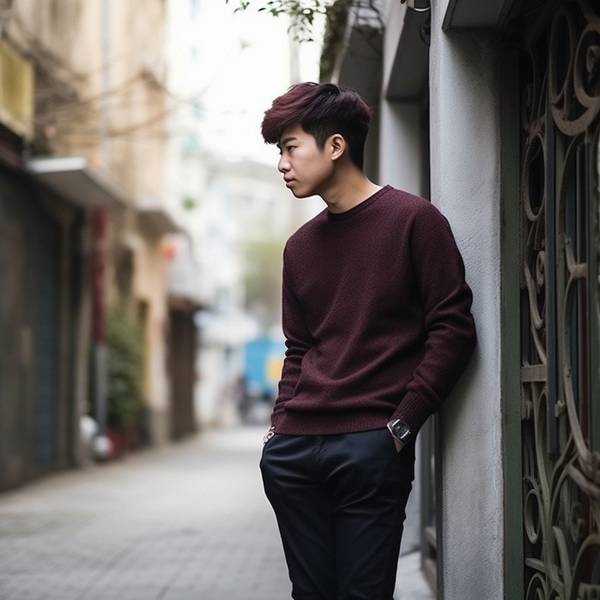 酒红色裤子配什么颜色上衣好看，酒红长裤的绝美配色手册：10种上衣搭配指南