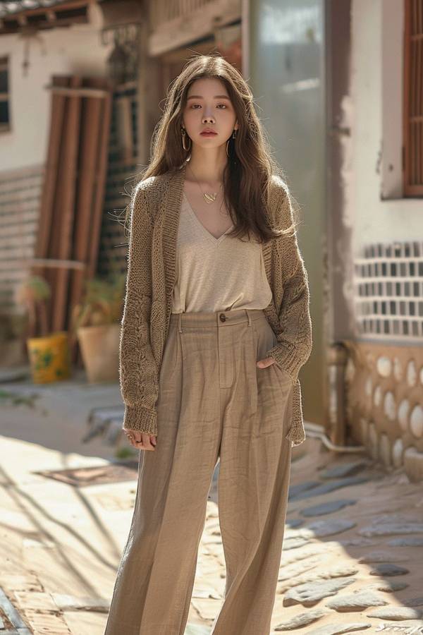 咖色裤子配什么颜色上衣，咖色裤子这样配上衣时髦不踩雷百搭指南