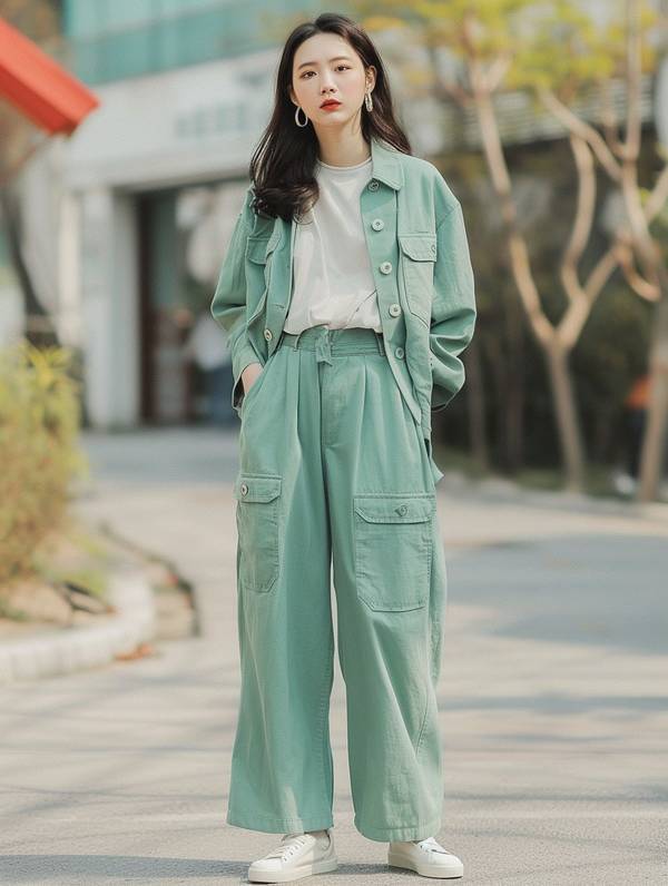 绿色衣服搭配什么颜色的裤子，绿色系穿搭秘籍这些颜色裤子最吸睛