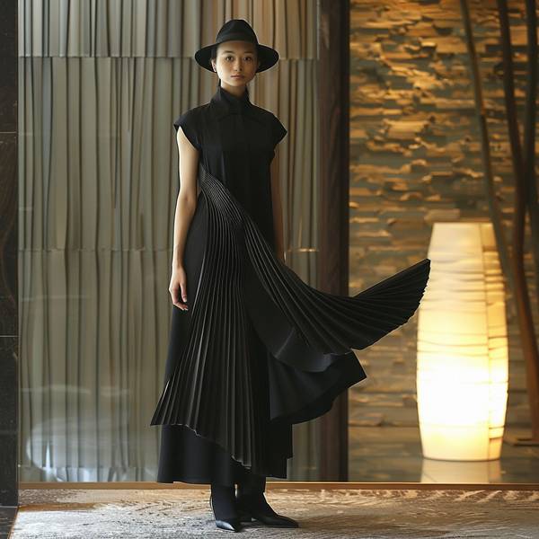 黑色无袖连衣裙配什么外套，黑裙无袖穿搭指南：这4件外套最显气质