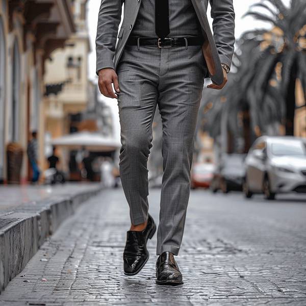 灰色裤子配什么上衣，灰色裤子搭配全攻略：五种上衣穿出高级感