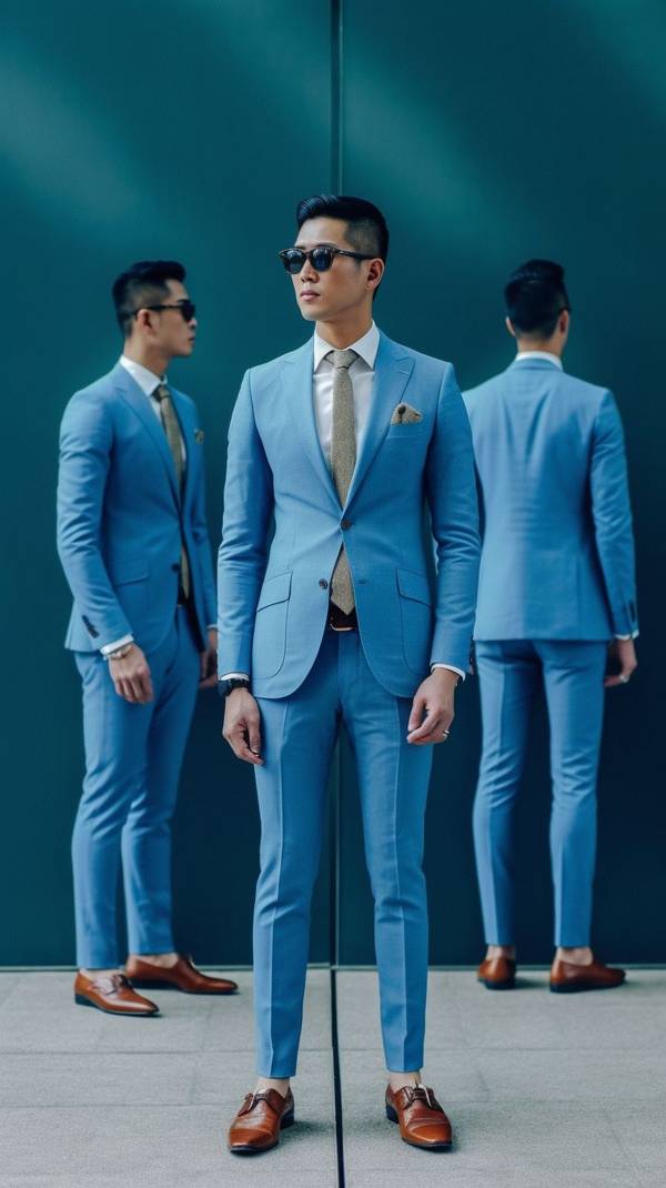 蓝色鞋配什么颜色裤子,撞色蓝鞋穿搭法则:五种绝配裤装色彩即刻提升造型魅力