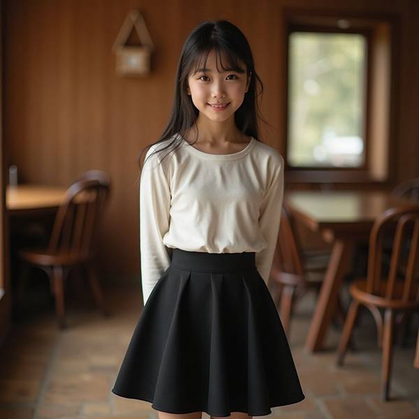 黑色短裙配什么上衣好看，10种黑色短裙搭配法则，时髦显瘦不重样