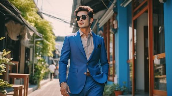 蓝色裤子配什么颜色上衣，蓝色裤子最佳配色指南，从经典到进阶