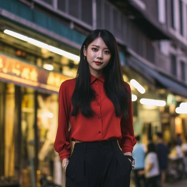 枣红色上衣配什么颜色裤子，枣红色上衣搭配经典色裤装万能配色法则