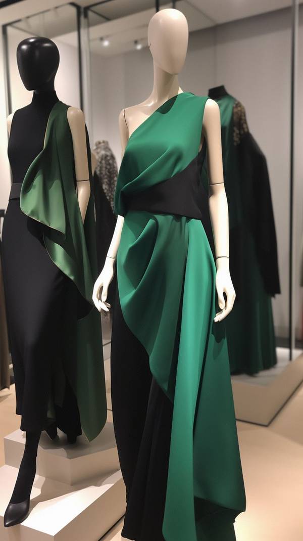 绿色配黑色好看吗，绿色与黑色的高级感搭配，时尚撞色美学指南