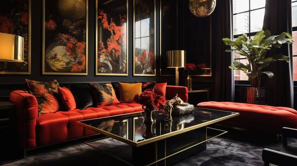 大红色配什么颜色好看，大红色配黑色金色的高级撞色美学