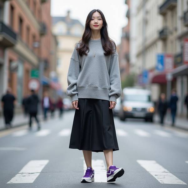 灰色裙子搭配什么颜色上衣，灰裙穿搭全攻略：8种绝佳配色方案提升气质