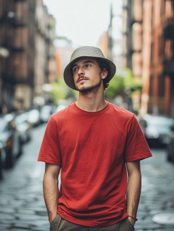 红色短袖配什么裤子男，红色短袖穿搭指南：这5条裤子最显帅