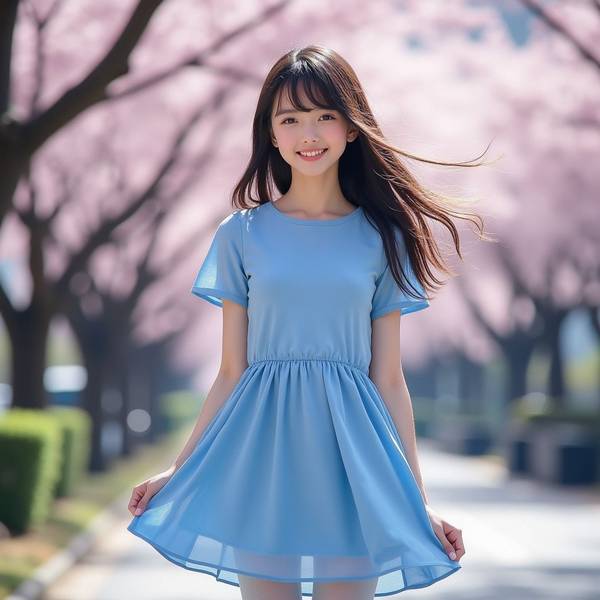 浅蓝色裙子配什么颜色上衣好看，浅蓝裙装配色指南：五种上衣色彩搭配法则