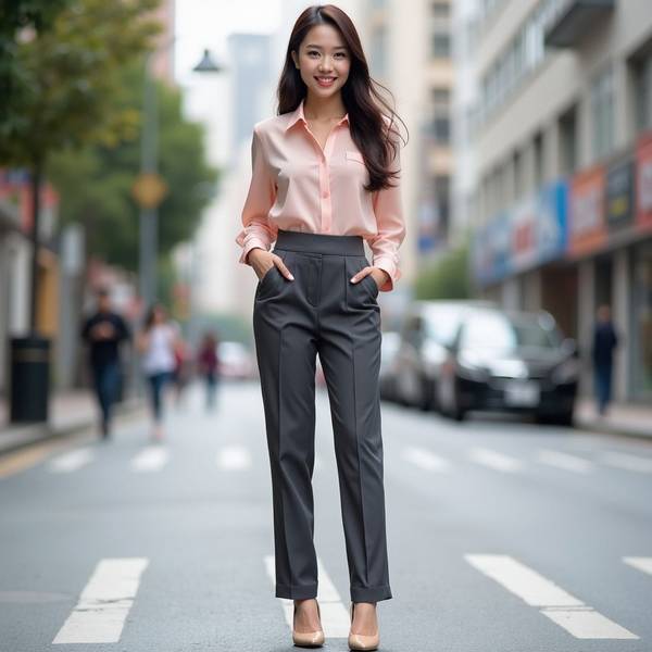 灰色裤子配什么颜色上衣，深灰长裤搭配4款最洋气上衣服色方案