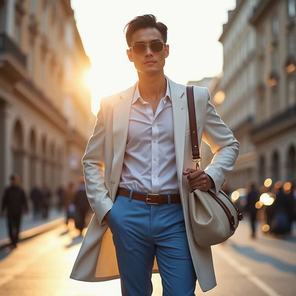 蓝色裤子配什么颜色上衣，蓝色裤子最佳配色指南，从经典到进阶