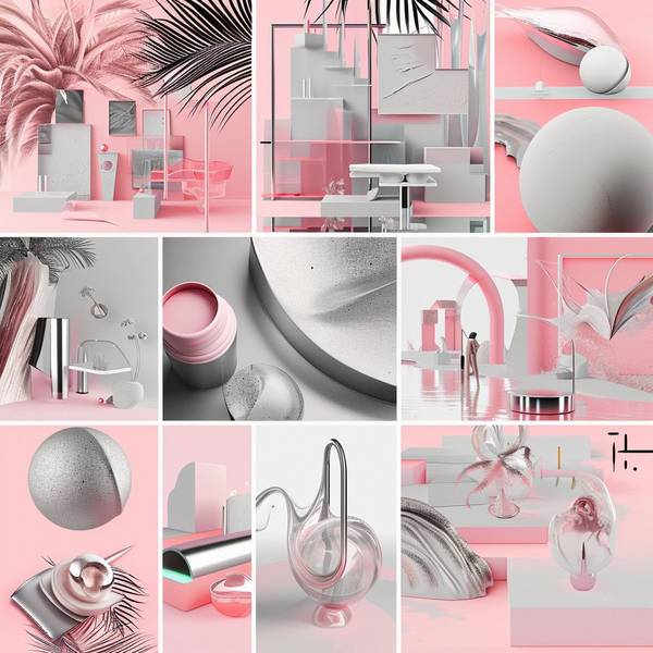 灰色和粉色搭配好看吗，浅灰拾蕊，粉黛新妆，色彩美学绘浪漫