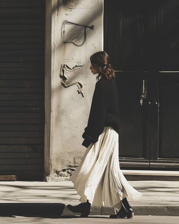 黑色长裙配什么上衣好看，搭配黑色长裙不重样的五种上衣穿搭方案