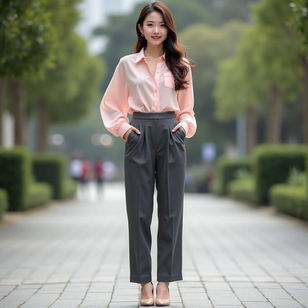 粉色雪纺裤配什么上衣，粉色雪纺裤的10种上衣搭配法则