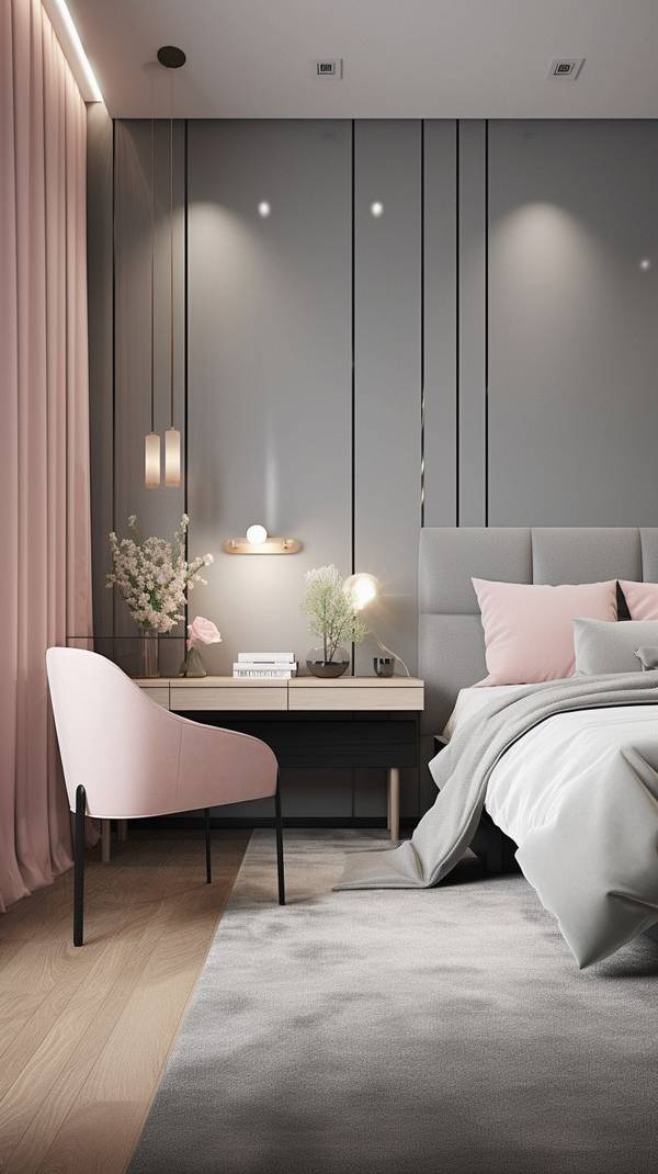 淡粉色配什么颜色好看，淡粉色搭配高级灰与暖米白的时尚美学
