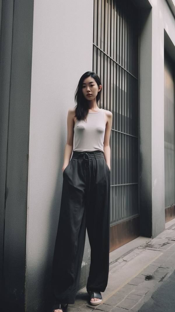 黑色阔腿裤搭配什么上衣好看，黑色阔腿裤配这五种上衣时尚又显瘦