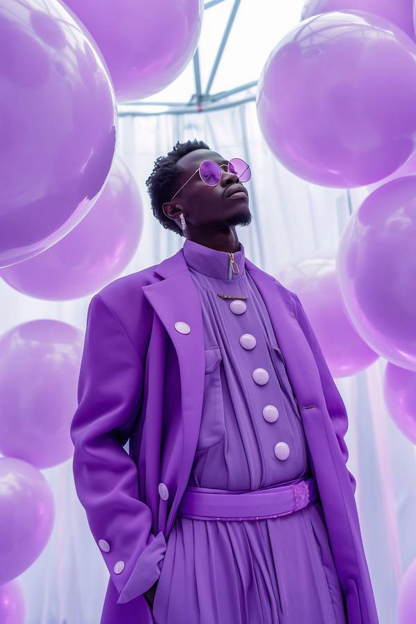 皮肤黑穿紫色好看吗，深肤色驾驭紫色指南：时尚秘籍与穿搭示范