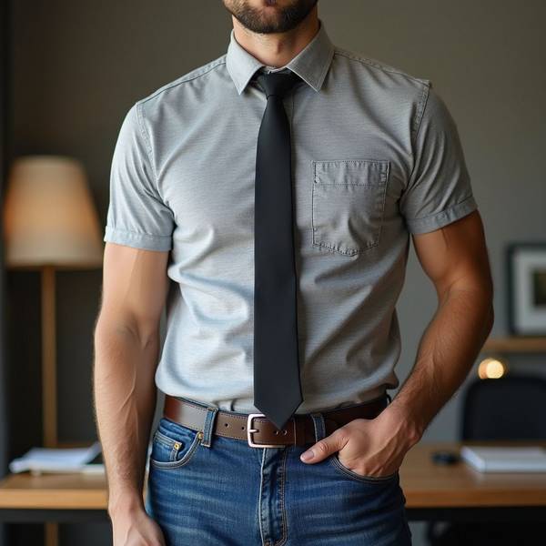 蓝色牛仔裤配什么颜色短袖,蓝色牛仔裤搭配这4种颜色短袖效果更出众