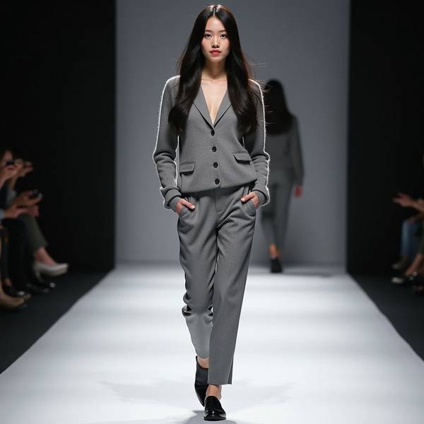 灰色裤子配什么颜色上衣好看，灰色裤子配色指南从经典黑白到大胆亮色搭配