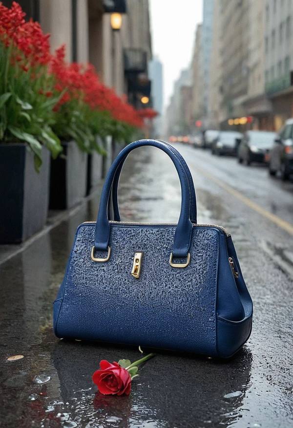 蓝色包包配什么颜色衣服，蓝色系包包万能搭配法则：五种绝配色系提案
