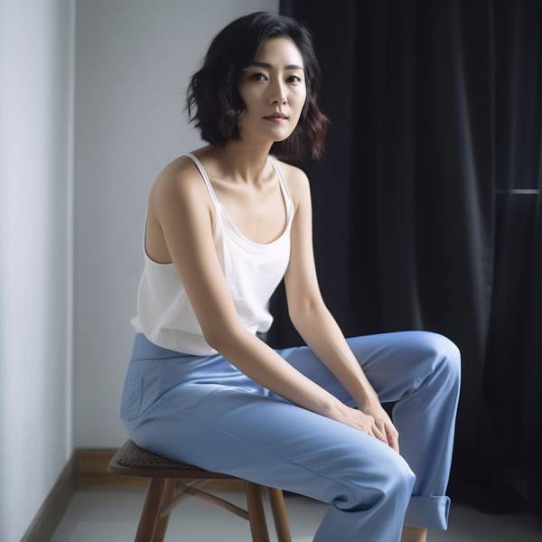 蓝色裤子配什么上衣好看，蓝色穿搭指南：解锁蓝色裤子的万能上衣搭配法则