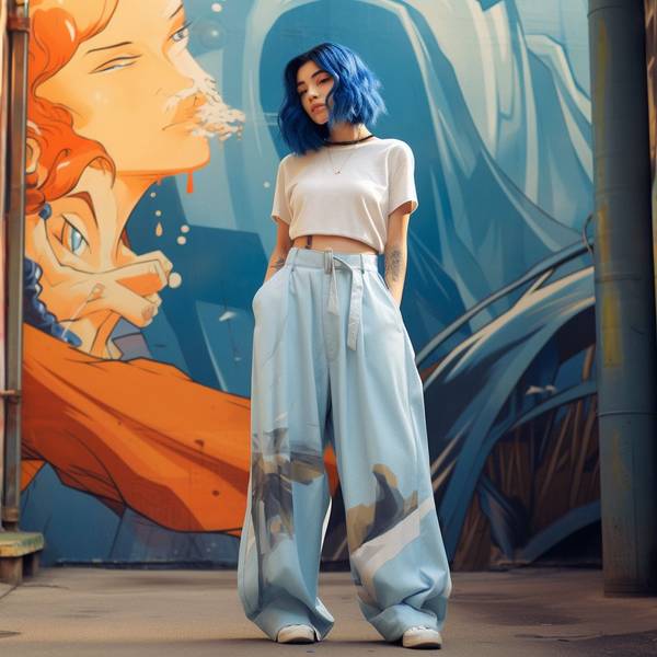 天蓝色裤子配什么颜色上衣好看，蓝调时尚：25种上衣配色方案，解锁天蓝裤装的百变魅力