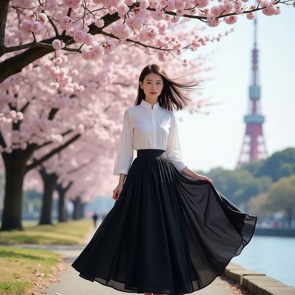 黑色长裙配什么上衣好看，搭配黑色长裙不重样的五种上衣穿搭方案