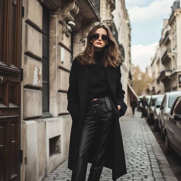 黑色裤子配什么颜色上衣好看,秋冬黑色裤子配色指南:这6种上衣颜色时髦又显瘦