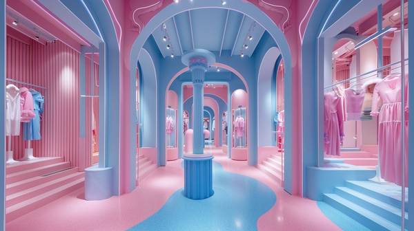 蓝色和粉色搭配好看吗，蓝粉交融设计绽放优雅迷人的视觉和谐