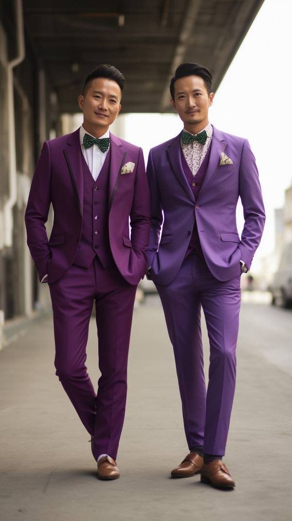 紫色衣服配什么颜色裤子，紫色衣物搭配各色裤装的经典配色指南