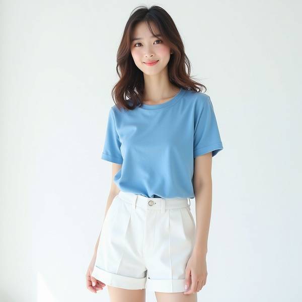 浅蓝色裤子配什么颜色上衣，浅蓝裤子配色指南，20款清新时髦上衣搭配推荐