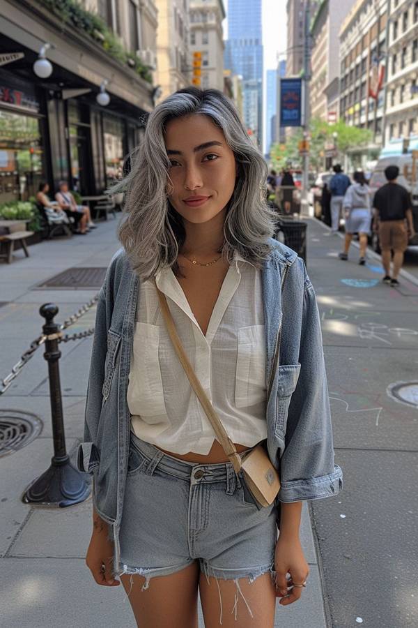 灰色短裤搭配什么颜色上衣，5种高级配色方案：解锁灰色短裤的时尚搭配密码