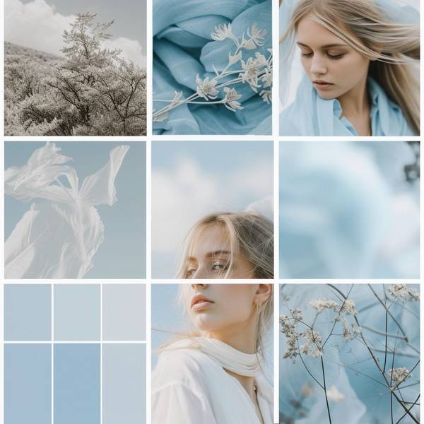 浅蓝色配什么颜色好看，浅蓝配色灵感集，轻松搭配显白又时髦