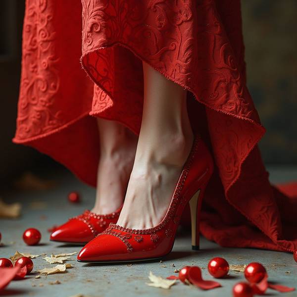 红色的鞋子怎么搭配衣服，红色鞋子的万能搭配指南：从职场到约会的完美造型法则