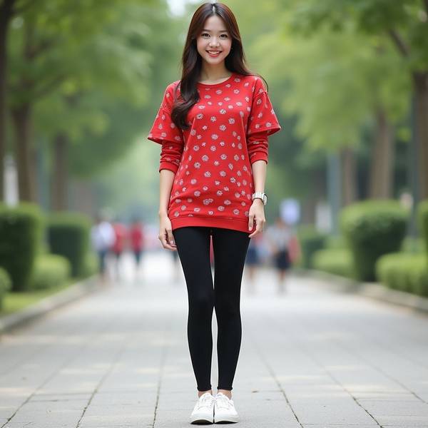 红色衣服配什么裤子好看，这件红色上衣搭配这4条裤子显白显气质