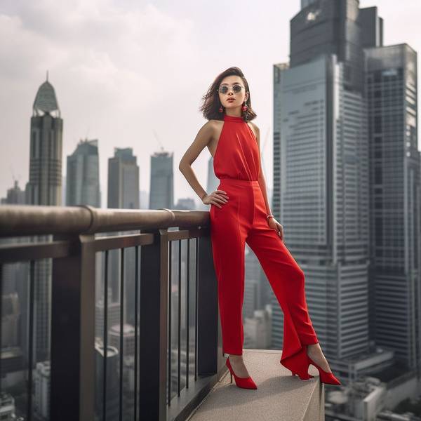 红色上衣配什么裤子好看，红色上衣的完美搭配指南：裤装选择全攻略