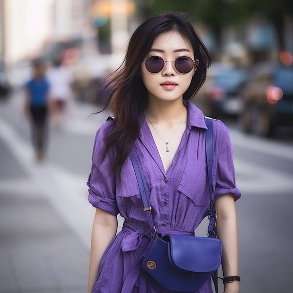 紫色上衣配什么颜色裤子好看，8款完美配色方案解锁紫色上衣穿搭密码