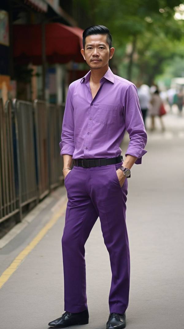 紫色的鞋子配什么裤子，25款紫鞋与各色裤装的搭配方案推荐