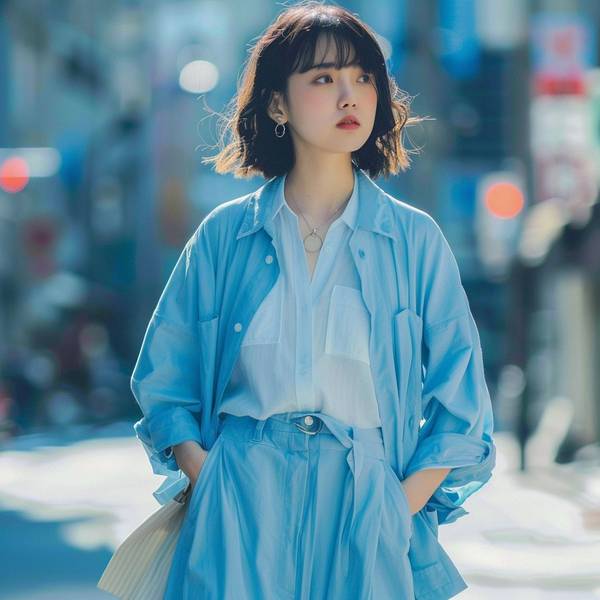 淡蓝色裤子配什么颜色上衣好看,淡蓝色裤子配这几种颜色上衣更显气质