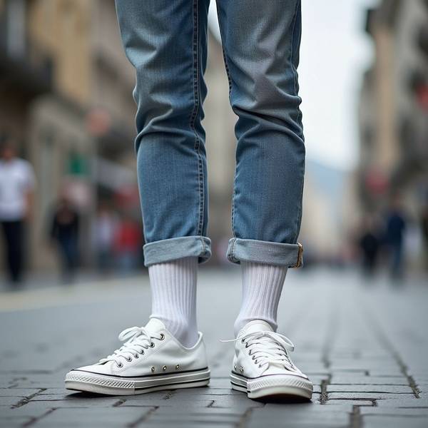 蓝色牛仔裤配什么鞋子，蓝色牛仔裤的百搭鞋款选择指南