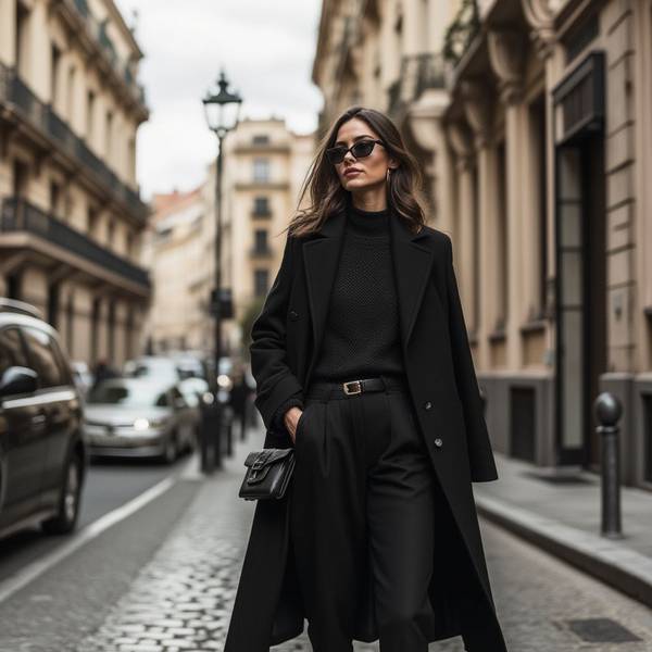 黑色裤子配什么颜色上衣好看,秋冬黑色裤子配色指南:这6种上衣颜色时髦又显瘦