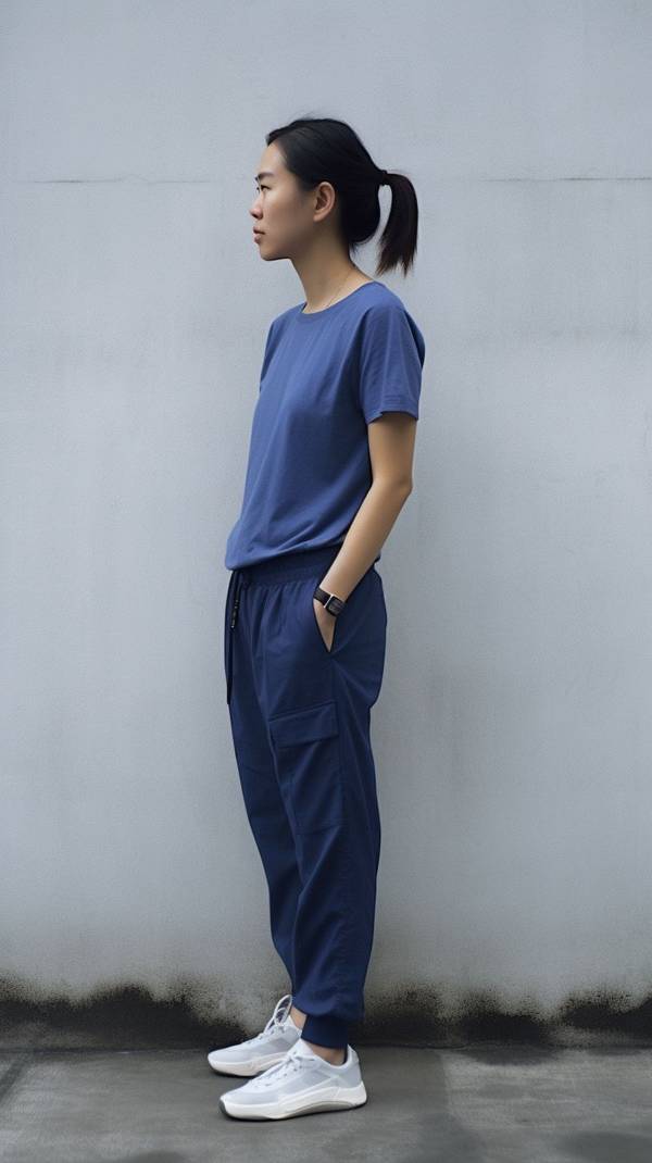 藏蓝色裤子配什么颜色上衣,藏蓝裤子配这3种上衣颜色的搭配方案