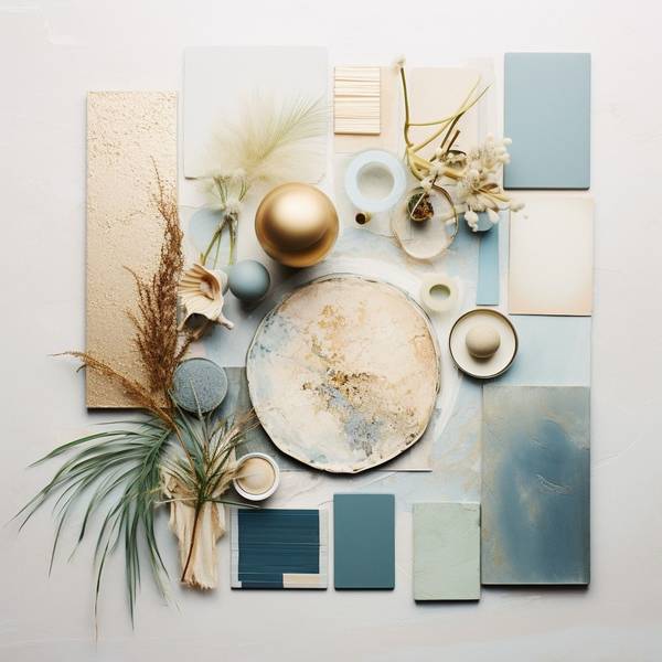 灰蓝色配什么颜色好看,灰蓝色配白色与淡金色的高雅配色指南