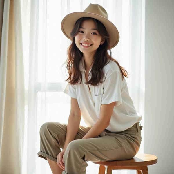 卡其色裤子配什么颜色的上衣，卡其裤万能配色指南：解锁上衣颜色搭配技巧